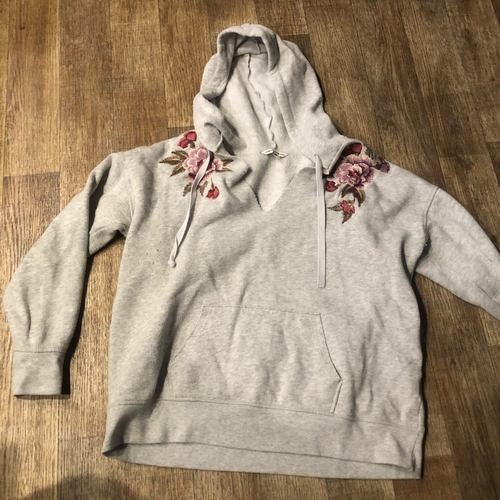 V-neck hoodie